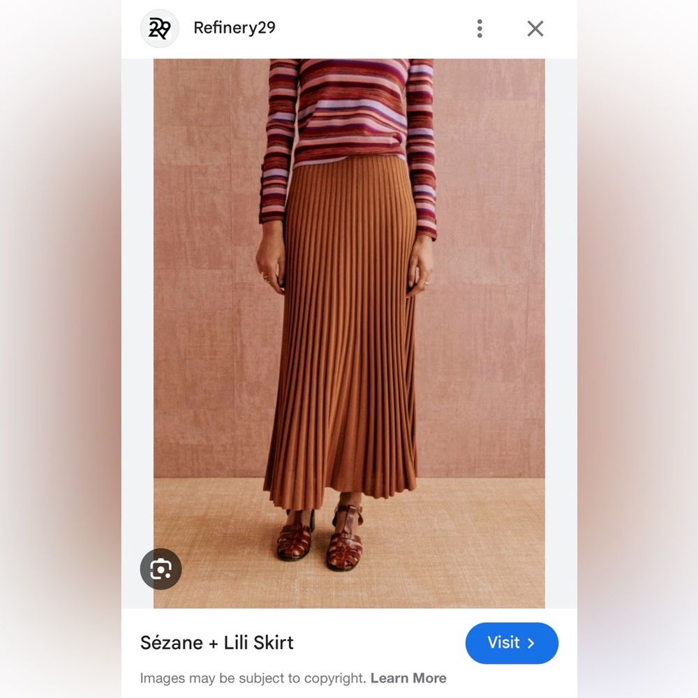 Sezane Lili Pleated Skirt